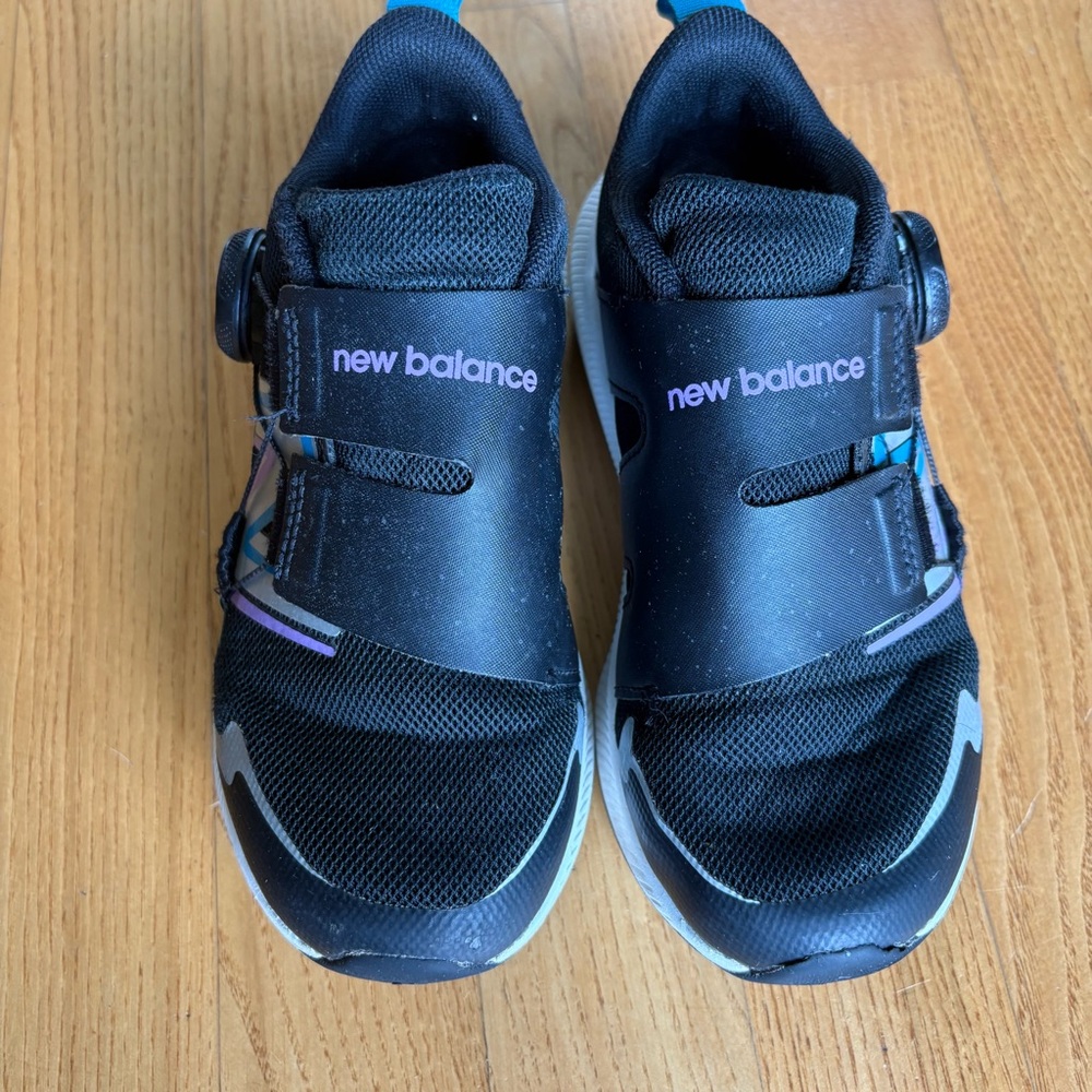 New Balance DynaSoft Reveal Sneakers Shoes Black Purple Blue V4 Kid Girls Sz 12W - Picture 5 of 11